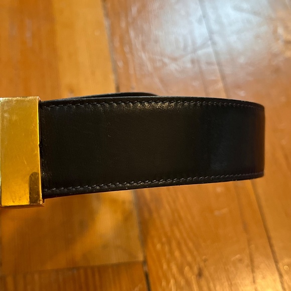 GUCCI 1970\'s Leather Gold tone/Silver Tone Belt main image 8
